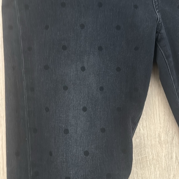LOFT Faded Black Polka Dot Skinny Jeans - Picture 4 of 7